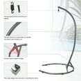 thumbnail image 4 of Ulax Furniture Egg Chair Stand Hanging Hammock Swing Chair C-Stand w/Weather-Resistant Finish for Indoor or Outdoor Use, 4 of 5