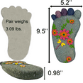 thumbnail image 3 of Epoxy resin Footprint Garden Stepping Stones Set of 2 , Outdoor Decorative Paver Mat for Yard Lawn Walkway Landscaping, 3 of 8