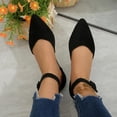 thumbnail image 5 of Wensltd Women's Flat Shoes Pointed Toe Ankle Strap Flats For Everyday Office And Casual Wear, 5 of 9