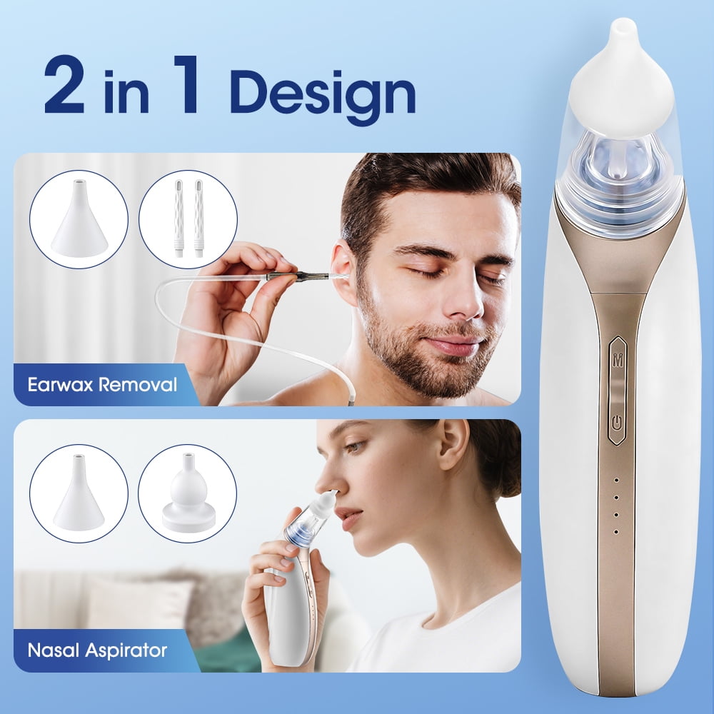 Ear Vacuum Wax Remover, Electric Ear Cleaner Silicone Ear Wax Remover Tool, USB Rechargeable Reusable Electric Ear Suction Vacuum Tool for Adults and Kids