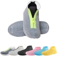 thumbnail image 1 of Fundas de silicona impermeables para zapatos, fundas plegables reutilizables para zapatos de lluvia con cremallera, protectores de zapatos de lluvia para niños, hombres y mujeres (1 par transparente X, 1 of 5