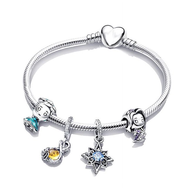 Pulsera de cuentas con dijes europeos para mujer, joyería hecha a mano, regalo