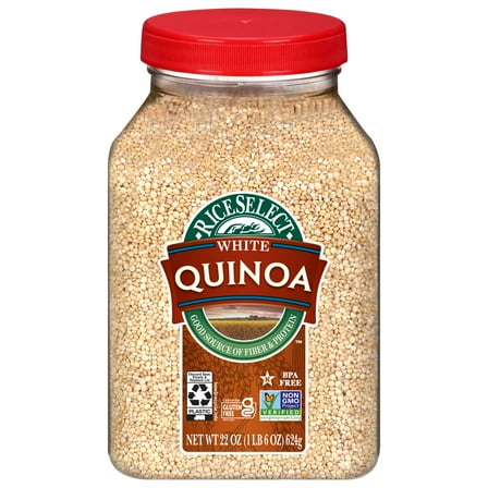 RiceSelect Gluten Free White Quinoa, 22 oz Jar