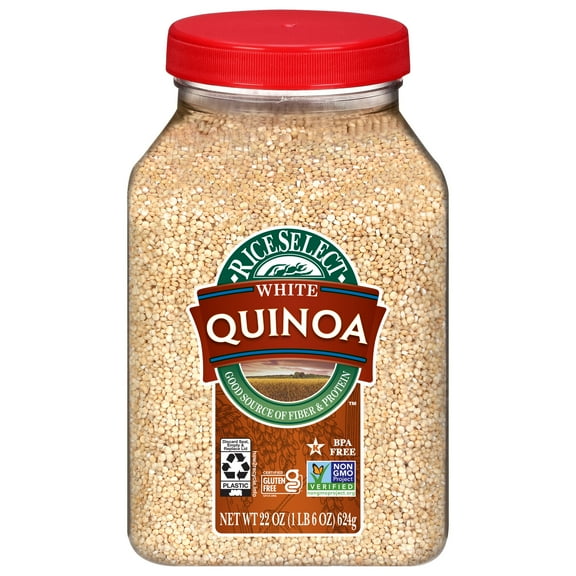 RiceSelect Gluten Free White Quinoa, 22 oz Jar