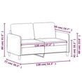 thumbnail image 4 of vidaXL 2-Seater Sofa Dark Grey 120 cm Fabric, 4 of 5