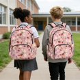 thumbnail image 2 of Yuyamidu Pink Ladybug 17 Inch Kids Backpack for Girls Ages 6-12 4Pcs Floral School Bag Set Elementary Middle School Rucksack with Lunch Box Pencil Case Water Bottle Holder, 2 of 7
