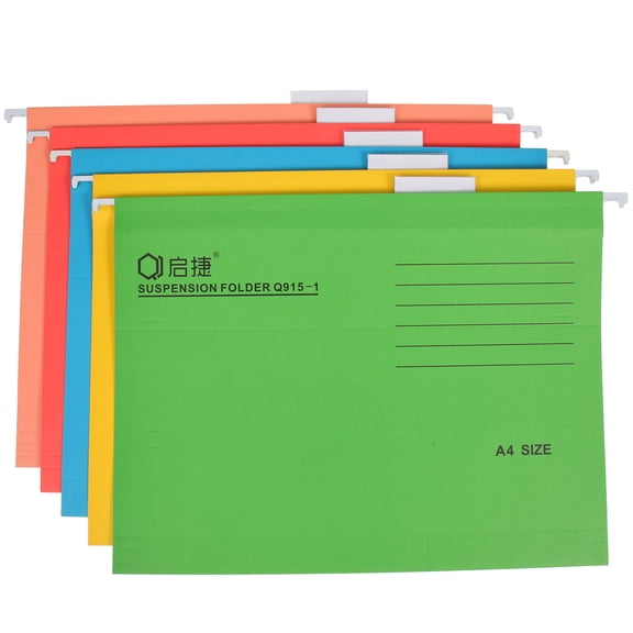 Colorful Legal Size Hanging File Folders Organizer for Office, Receipt Storage, Document Holder Container