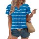 thumbnail image 2 of Camisas de Cuello de Tripulación de Manga Corta para las Mujeres Plisado Mangas de Ruffle, Cuello Redondo Casual Primavera Y Blusa de Verano, 2 of 7