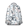 thumbnail image 4 of Blue Ocean Whale and Dolphin Student Backpack Waterproof Scratch-Resistant School Bag with Cartoon Marine Life Pattern, Comfortable Adjustable Straps, Perfect for Beach and Outdoors, 4 of 6
