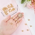 thumbnail image 3 of 1box 50Pcs Long-Lasting Plated Alloy Beads Flower Real 18K Gold Plated 9x5mm Hole: 0.5mm, 3 of 6
