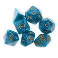 thumbnail image 2 of 7 pieces D4-D20 double-colored multi-sided dice for board game Blue Green, 2 of 6