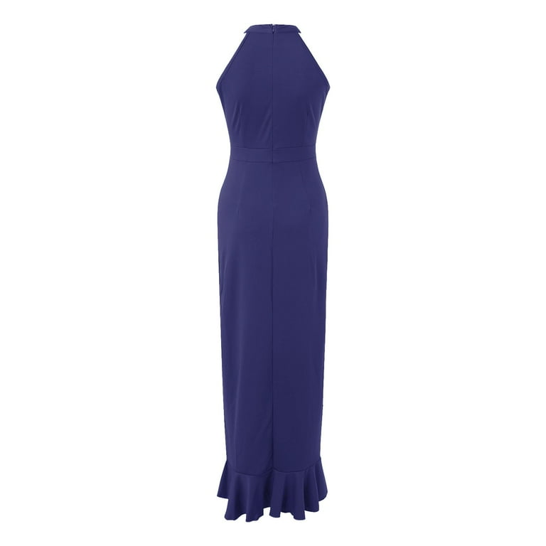 RYKJLWY Womens Dresses Women's Cocktail Midi Dress Sleeveless Ruffle Wrap Pleated Slim formal Wedding Guest Gown Cocktail Dress (Navy Blue,XXL) - Walmart.com RYKJLWY Womens Dresses Women's Cocktail Midi Dress Sleeveless Ruffle Wrap Pleated Slim formal Wedding Guest Gown Cocktail Dress (Navy Blue,XXL) - Walmart.com