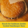 thumbnail image 3 of Sunbeam Jumbo Seeded Hamburger Buns, Enriched White Bread Sesame Seed Burger Buns, 8 Count, 3 of 14