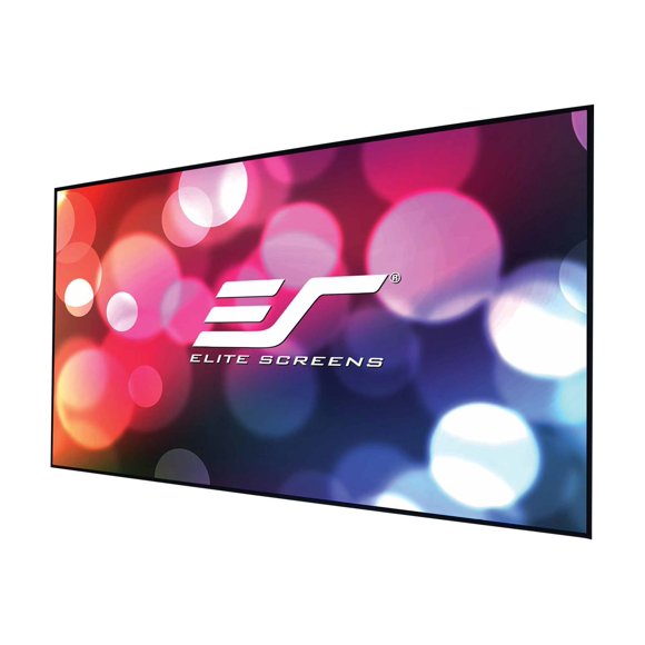 Elite Screens Aeon Series, 120-inch 16:9, 8K / 4K Ultra HD Home Theater Fixed Frame EDGE FREE Borderless Projector Screen, CineGrey Matte Grey Front Projection Screen, AR120H2, white