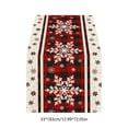 thumbnail image 3 of 72" Red Snowflake Tablecloth - Polyester Christmas Dining Decor for Parties (72.05x12.99in), 3 of 6