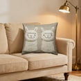 thumbnail image 1 of Lekihaqq 3D Alpaca Pillow Cover Plush Animal Print Cushion Case Soft Short Pile Faux Embroidery Style Home Decor Throw Pillowcase Cozy Bedroom Accent, 1 of 6