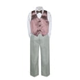 thumbnail image 2 of 3PC Shirt Gray Pants Bow tie Set Baby Boy Toddler Kid Formal Suit Sm-7, 2 of 4