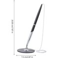 thumbnail image 2 of HUGFEGWE Black Pens Ballpoint Signing Pen Signature Pen Pens Desk Fixed Pen Rotary Pen Desktop Ink Pen Bulk Pens Black Table Hotel Writing Pen Metal Multifunction Office Adhesive Pen Chain, 2 of 9
