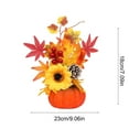 thumbnail image 3 of Fall Decor,Halloween Thanksgiving Pumpkin Decor Artificial Maple Leaves Pumpkin Berry Table Decorations Faux Flowers Autumns Thanksgiving Halloween Home Decorations Dining Table Ornaments, 3 of 6