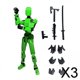 thumbnail image 1 of Figura De Acción Masculina Móvil Baoblaze Impresa En 3D Verde Y Negro 3 piezas, 1 of 8