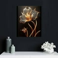 thumbnail image 4 of Shiartex  Abstract Wall Art Brown Flowers Canvas Pictures Contemporary Minimalism Abstract Flower Artwork for Bedroom Bathroom Living Room Wall Decor 16x20 in/12x16 in, 4 of 4