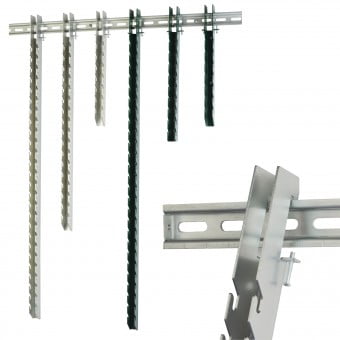 

41 Wide Chrome Vertical Mounting Bracket for EZ Wall Organizer
