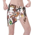thumbnail image 3 of Kll Doodle Farm Animals Faces Print Women'S Sarong Coverups Short Bathing Suit Wrap Skirt Beach Wrap Swimsuit Cover Ups, 3 of 7