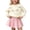 Hot Pink, variant on QTBIUQ Kids Girls Skirt Set Long Sleeve Knit Pullover Sweatshirt and Pleated Knit Skirt 2 Pieces Outfit Set