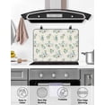 thumbnail image 4 of Large Induction Cooktop Protector Mat Daisy Stove Top Covers for Electric Stove, Spring Floral Eucalyptus Leaves Botanical Beige Decorative Stove Burner Cover Mats, Glass Top Stove Cover, 4 of 7