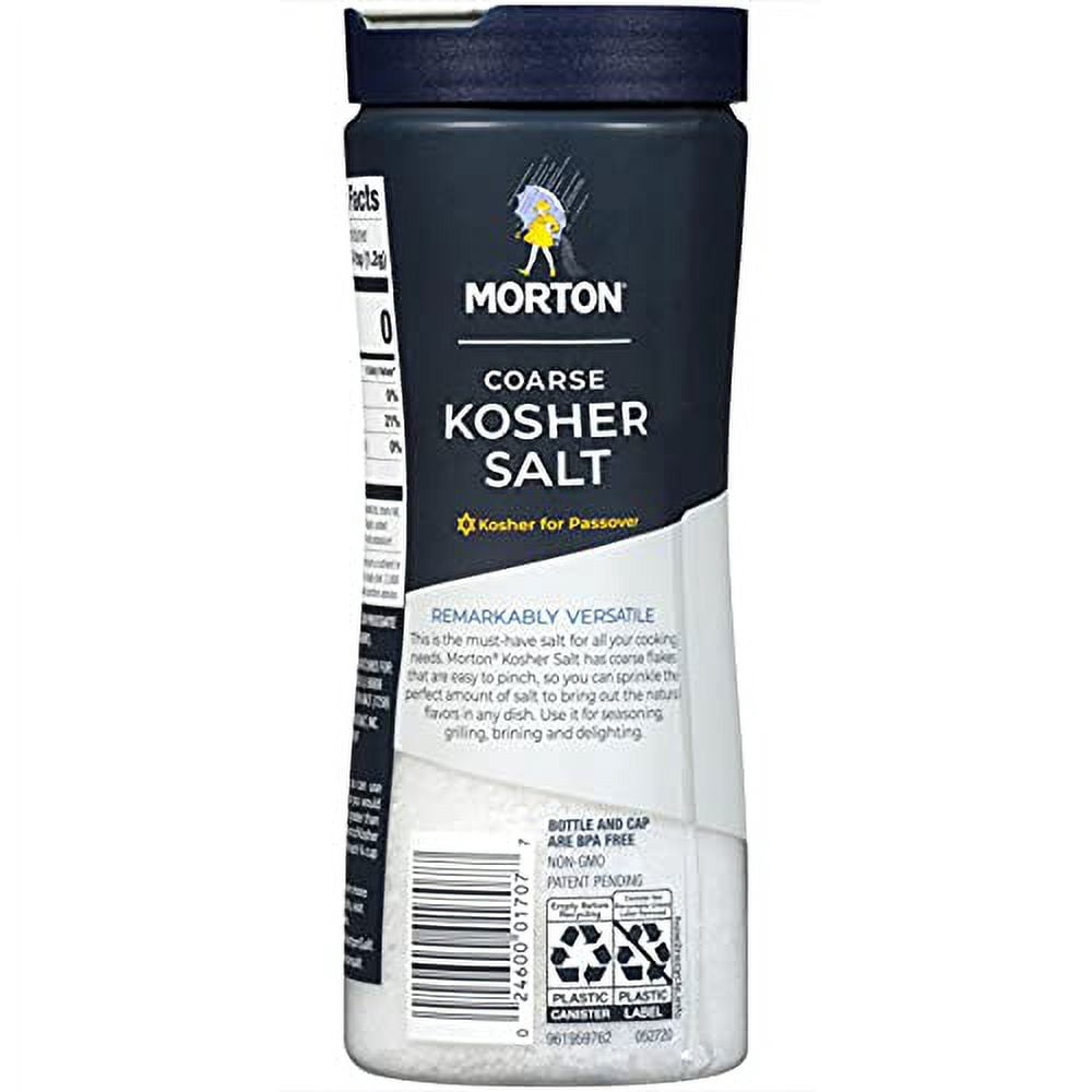 Morton Kosher Salt, Coarse, 16 Ounce (Pack of 6)