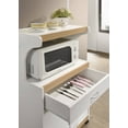 thumbnail image 4 of Hodedah Microwave Kitchen Cart, White, 4 of 6