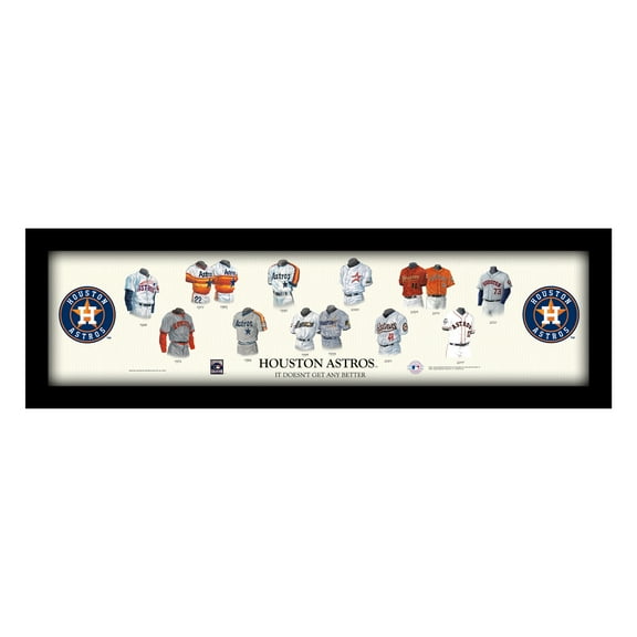 Houston Astros Cooperstown Collection Framed Uniform Heritage Art Print