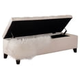 thumbnail image 3 of Contemporary Storage Ottoman in Ivory, 3 of 4