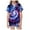 Blue, variant on Girls Casual Comfortable Short Sleeve Sleepwear Set Stylish Two Piece Pajamas for Kids Soft Nightwear Outfit