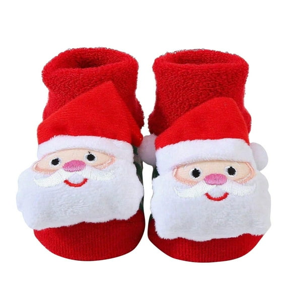 zbxnLI Toddler Baby Christmas Socks Cartoon Crew Socks for Newborn Girls Boys Cotton Ankle Socks