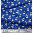 thumbnail image 3 of Soimoi Japan Crepe Satin Fabric Pug Dog Print Sewing Fabric Yard 42 Inch Wide, 3 of 3