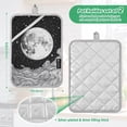 thumbnail image 6 of Yayeee Pot Holders Kitchen Heat Resistant with Pocket 7"x9.8" Cotton Oven Cooking Hot Pads, Black Moon, 6 of 7
