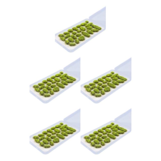 ZheElen 25x Herbe en Grappe Simulée pour Décoration de Train Jaune Vert 6mm 5Set