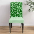 thumbnail image 4 of Chair Covers for Dining Room Set of 8,Snowy Snowflakes Christmas Season Stretch Seat Protector Removable Washable Chairs Slipcovers for Kitchen Banquet Wedding Hotel,Black White, 4 of 6