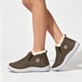 thumbnail image 2 of EKVAHL Unisex Slip‑On Winter Ankle Booties, Warm Outdoor Snow Boots, Faux Fur Lined Lightweight Non‑Slip Walking Boots Green, 2 of 3