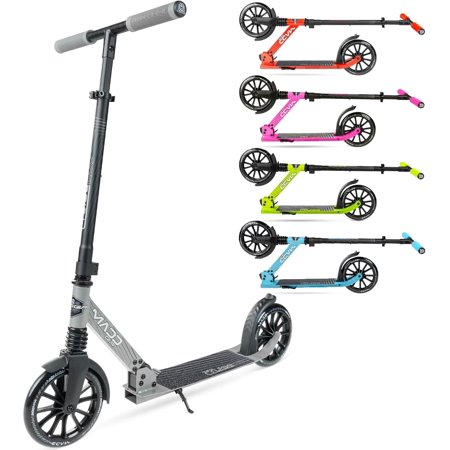 Large Folding Kick Scooter for Adults and Teens – Adjustable Handlebar – Big 200mm Wheels – Lightweight Durable Folding Frame – 220lbs Capacity – Madd Gear Metro 200 / Metro Cruise 250