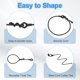 thumbnail image 4 of Correas de silicona Uxcell, 24 pulgadas, correas reutilizables para cables, resistentes y flexibles para agrupar y sujetar, 8 piezas, negras, 4 of 6