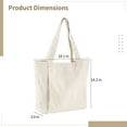thumbnail image 2 of All-in-One Canvas Yoga Tote Bag with Mat Carrier - Large Gym & Travel Tote with Pockets | Women's Pilates Tote Bag for Mat, Yoga Blocks, Shoes & Essentials, 2 of 5