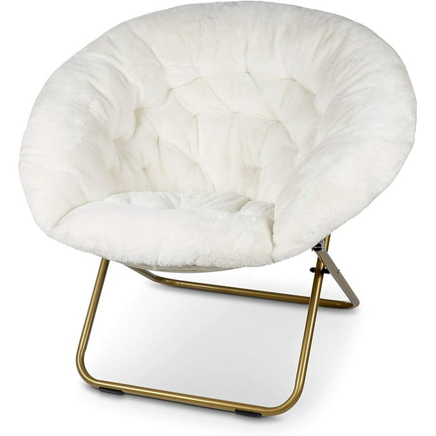 Milliard Cozy Chair / Faux Fur Saucer Chair for Bedroom / XLarge
