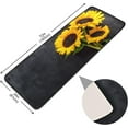 thumbnail image 2 of Dreamtimes Bouquet Sunflowers Hallway Runner Rug 2'x6' Kitchen Rug with Rubber Backing Yellow Blooming Flowers Non Slip Entryway Rug Runner Washable Soft Area Rug for Hallway Bedroom Kitchen Decor, 2 of 6