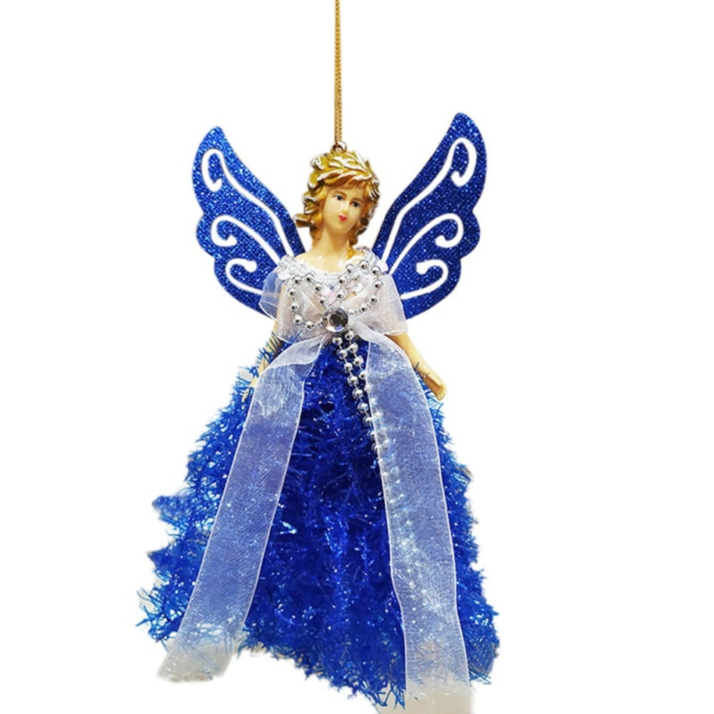 Christmas Decoration, White & Silver Angel Christmas Tree Topper