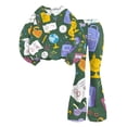 thumbnail image 5 of Grblisyd Back to School Outfits for Girls 2 Piece Tween Girl Clothes Cute Stationery Print Top and Flared Pants Sets, 5 of 7