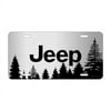 Jeep Forrest Sillhouette Graphic Brush Special Aluminum Metal License Plate