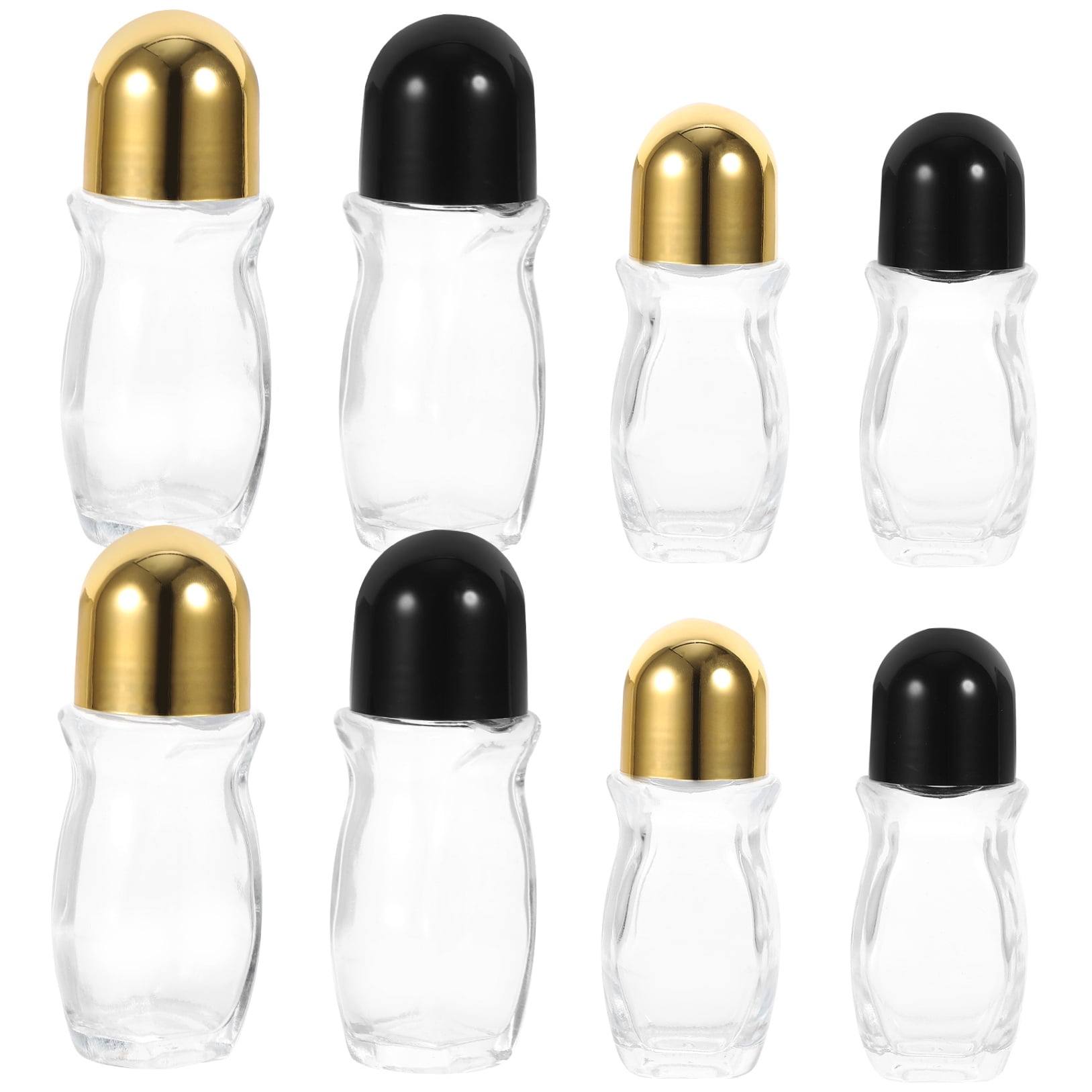 HEMOTON 8Pcs 30ML 50ML Glass Roller Bottles Essential Oil Bottles Empty Bottles Packaging Bottles Travel Bottles with Lid