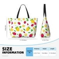 thumbnail image 2 of Yiaed Strawberry and Lemon Print Large Capacity Beach Travel Bag - Waterproof Zipper Vacation Tote for Sandproof Storage, and Camping, 2 of 5